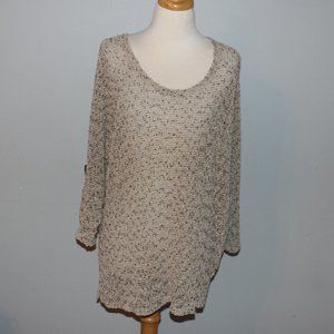 Keren Hart XL Loose Weave Lightweight Sweater Adjustable Sleeves